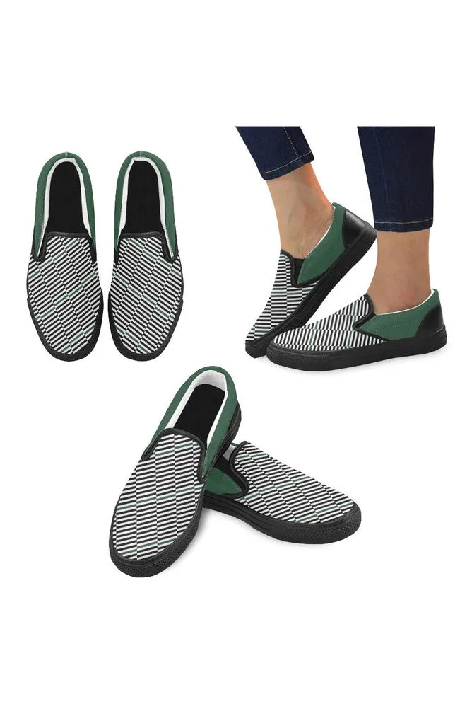 16 Bars Men's Slip-on Canvas Shoes (Model 019)