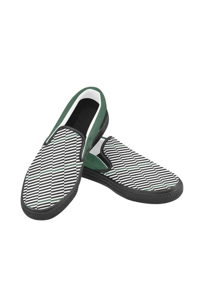 16 Bars Men's Slip-on Canvas Shoes (Model 019)