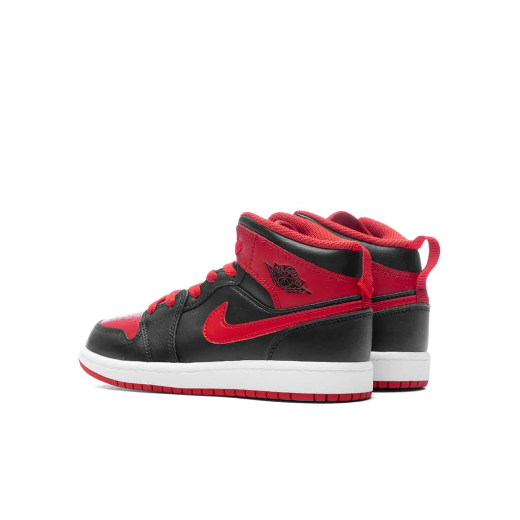 Air Jordan 1 Mid (TD) - Black/Fire Red/White