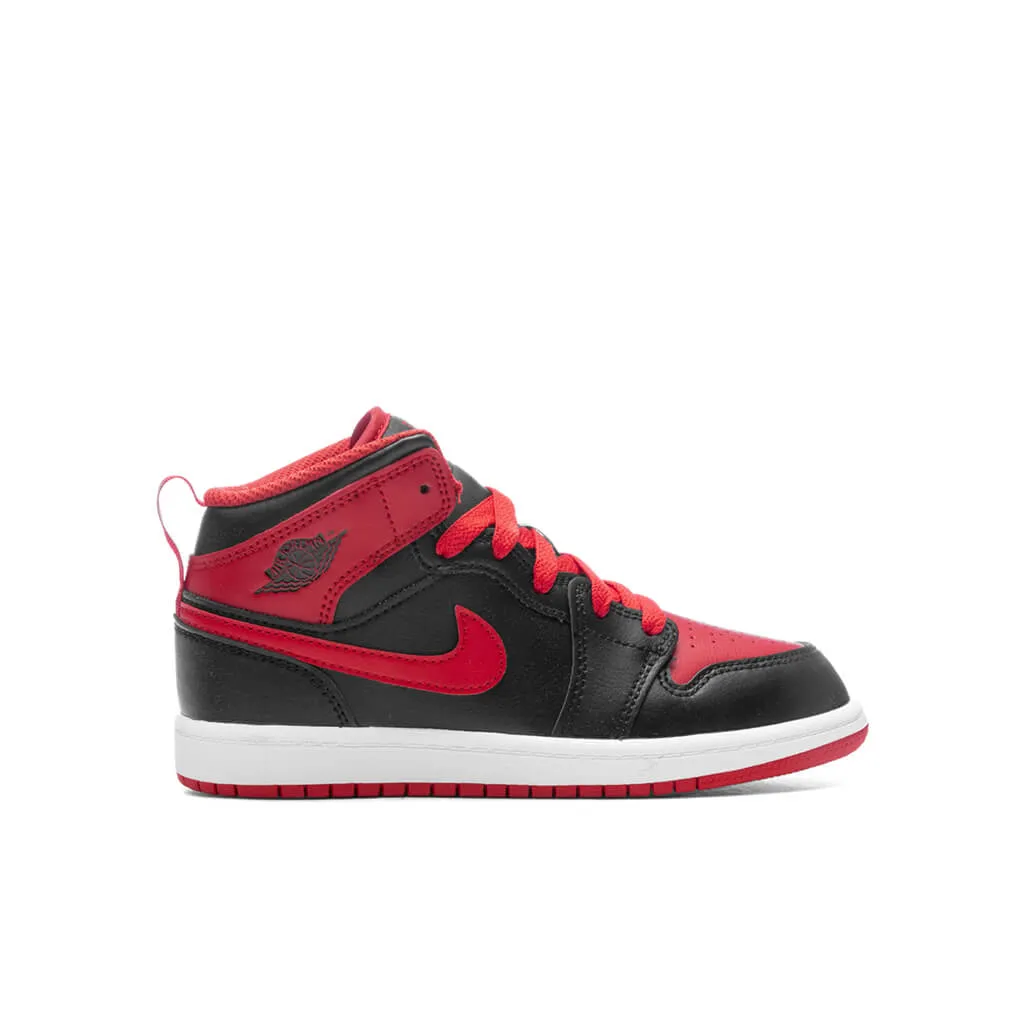 Air Jordan 1 Mid (TD) - Black/Fire Red/White