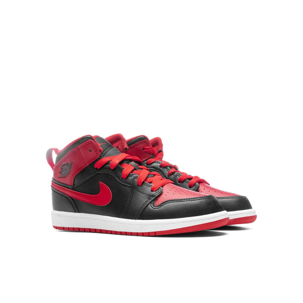 Air Jordan 1 Mid (TD) - Black/Fire Red/White