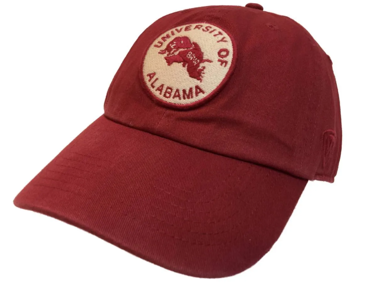 Alabama Crimson Tide TOW Dark Red Vintage Crew Adj. Strapback Slouch Hat Cap