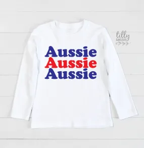 Aussie Aussie Aussie Long Sleeve Kids T-Shirt