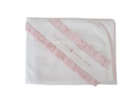 Baby Girl's Heirloom Rosevine Embroidered Blanket