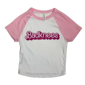 Badknees Barbie Raglan Baby Tee