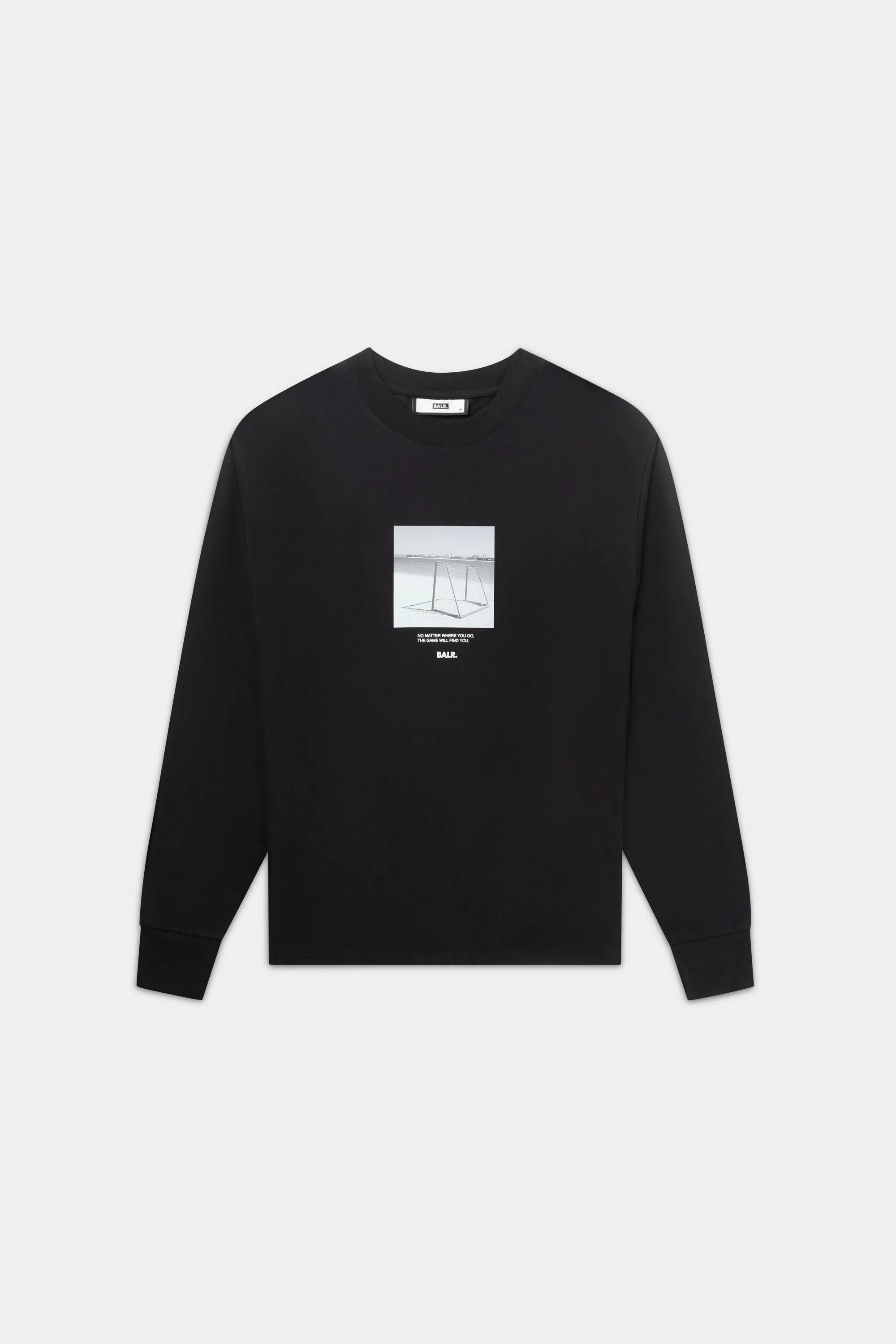 BALR. Goal Box Fit Long Sleeve T-Shirt Jet Black