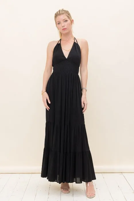 Black Halter Maxi Dress