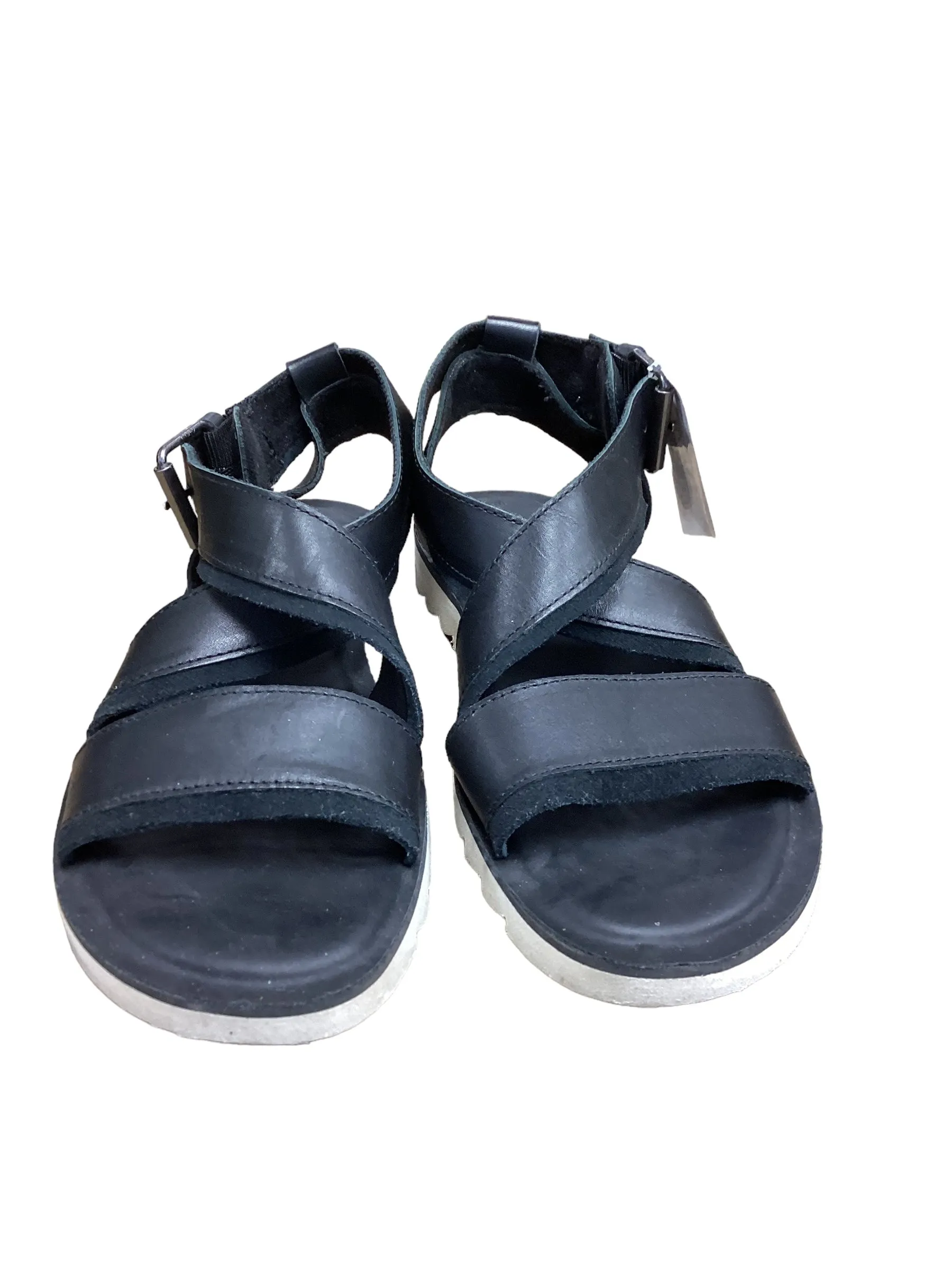 Black Sandals Flats Toms, Size 7.5