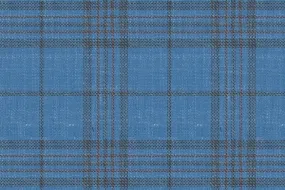 Blue Check 83% Wool 17% Linen (Ref-417469)