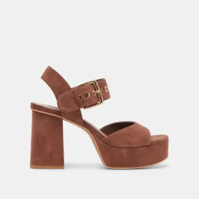 BOBBY HEELS COCOA SUEDE