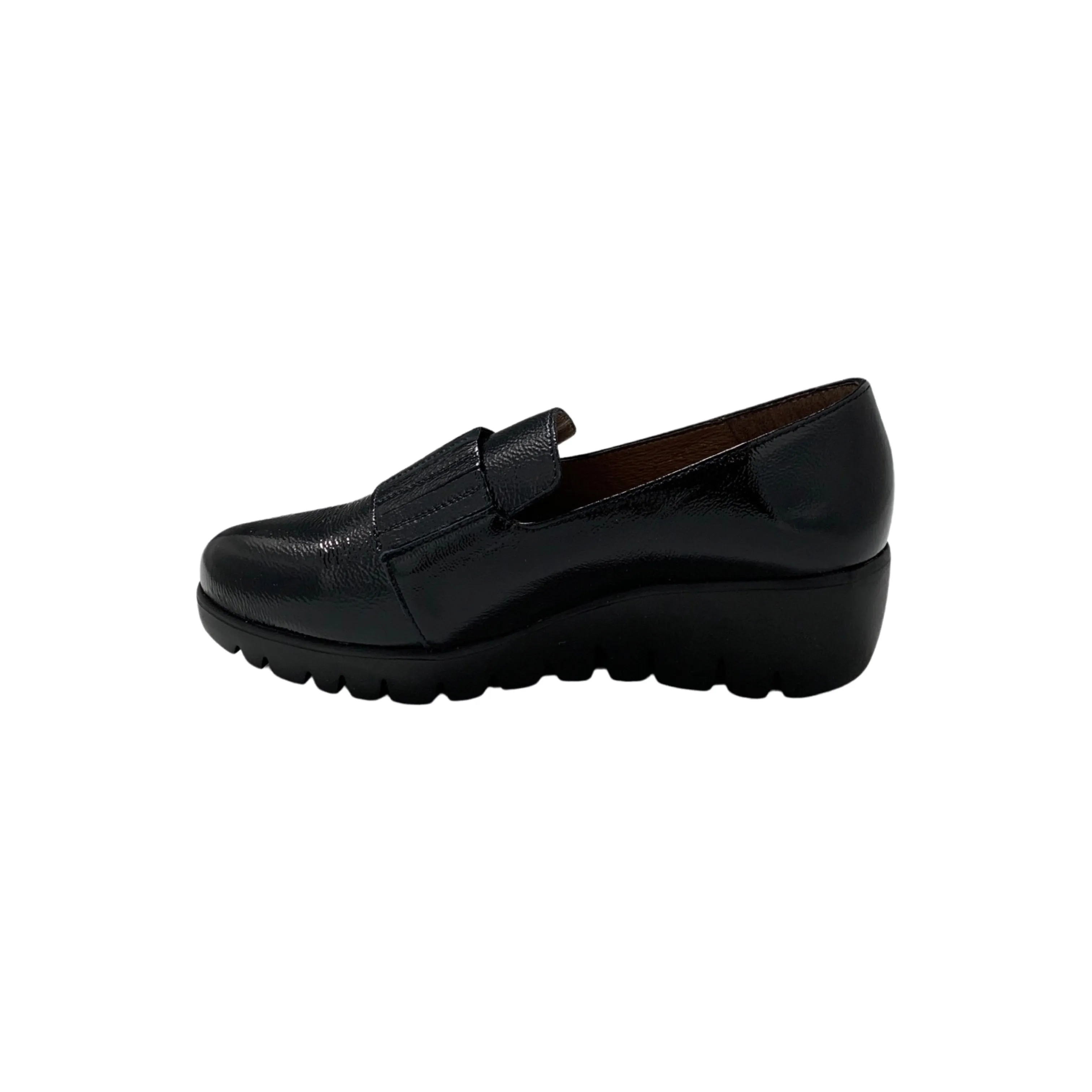 C33281 Black Patent Platform Loafer