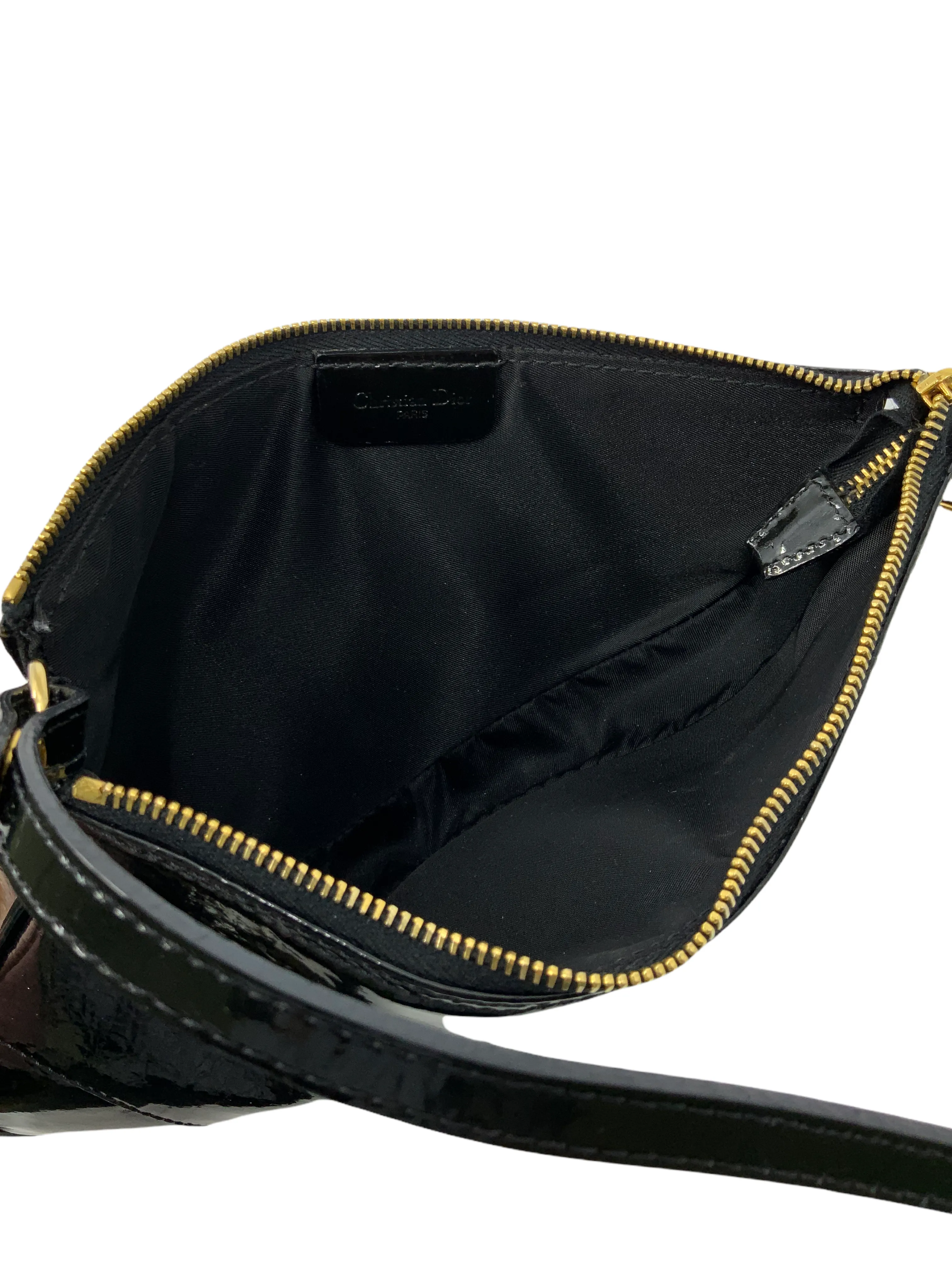 Christian Dior Patent Leather Saddle Bag