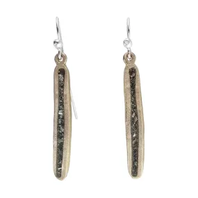 David Urso Pyrite Bronze Stick Earrings