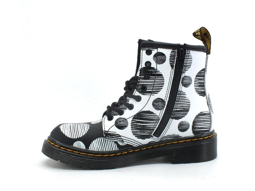 DR. MARTENS Polka Dot Kids Hydro Anfibio Pois Black White 1460Y-27076009