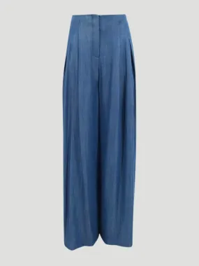 Drew Wide-Leg Indigo Tencel Pant