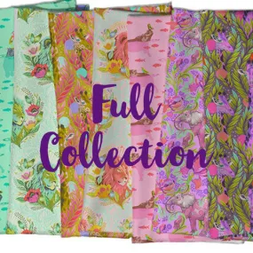 Fabric Bundle of 8 Fat 1/4s from EVERGLOW Collection, by Tula Pink For Free Spirit Fabrics