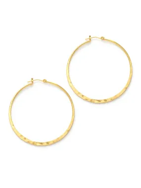 Hammered Pincatch Hoops by Amano Studio