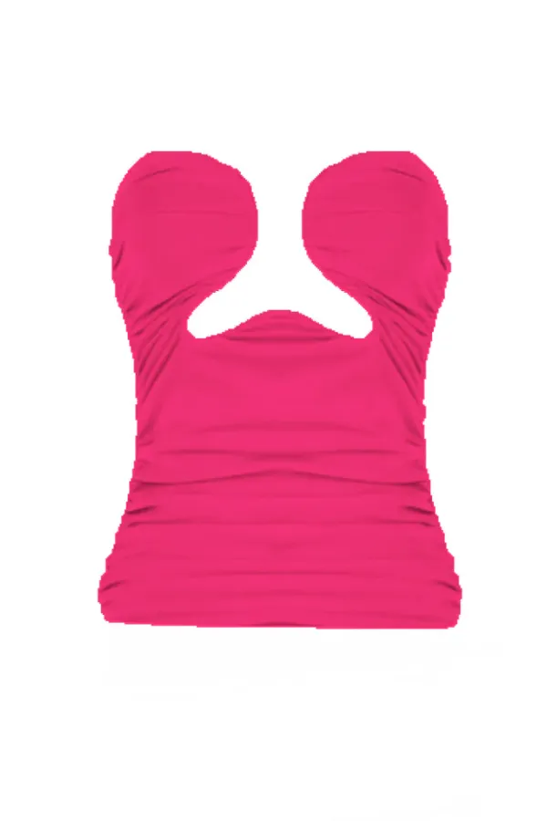 Heart Top Hot Pink