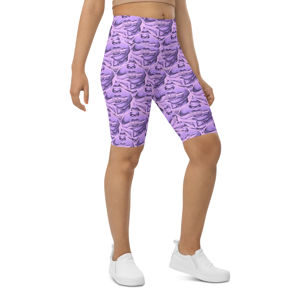 HeroicU Biker Shorts with Taboo Crypto Purple Passion Color