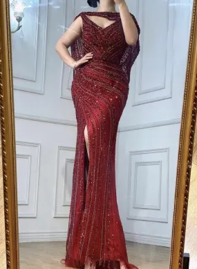 Kylie  - Red Wine Maxi Dress