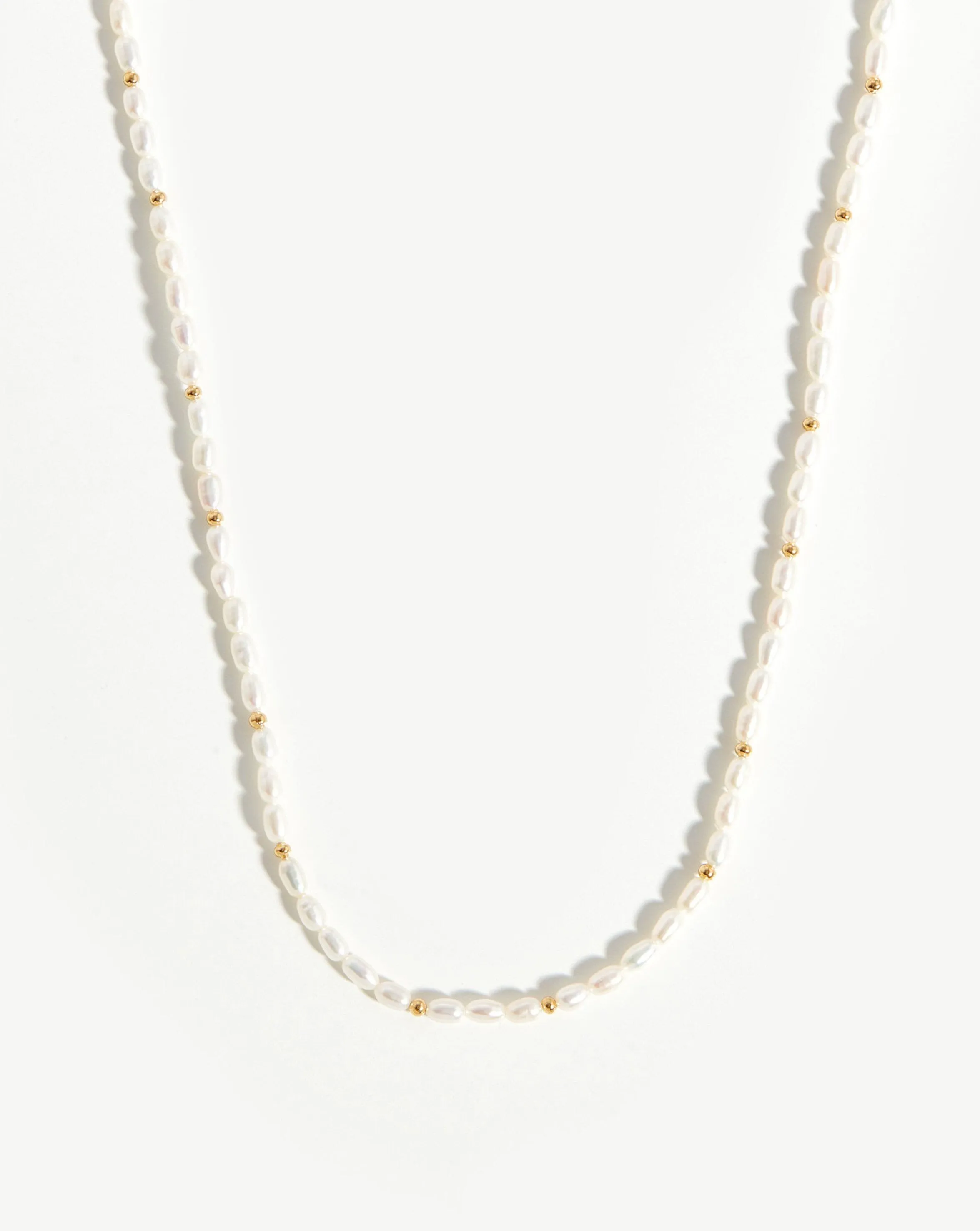 Long Seed Pearl Beaded Necklace