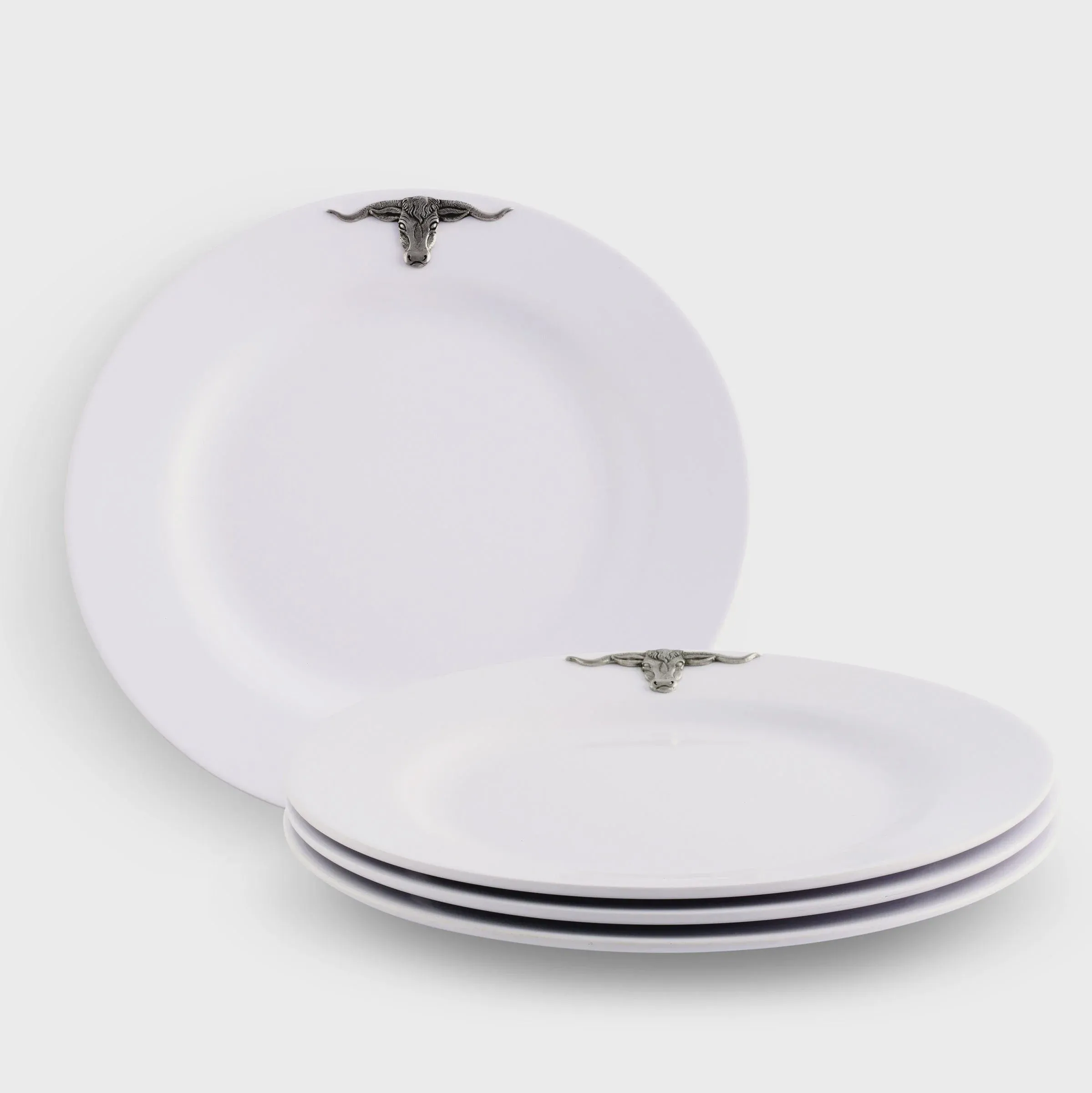 Longhorn Melamine Lunch Plates (Set of 4)