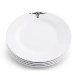 Longhorn Melamine Lunch Plates (Set of 4)