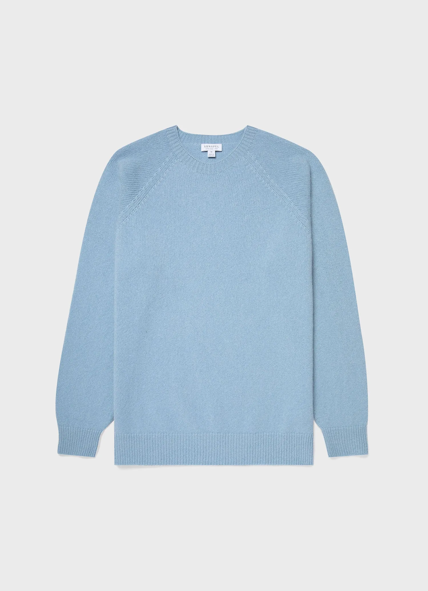 Men's Lambswool Crew Neck Jumper in Sky Blue