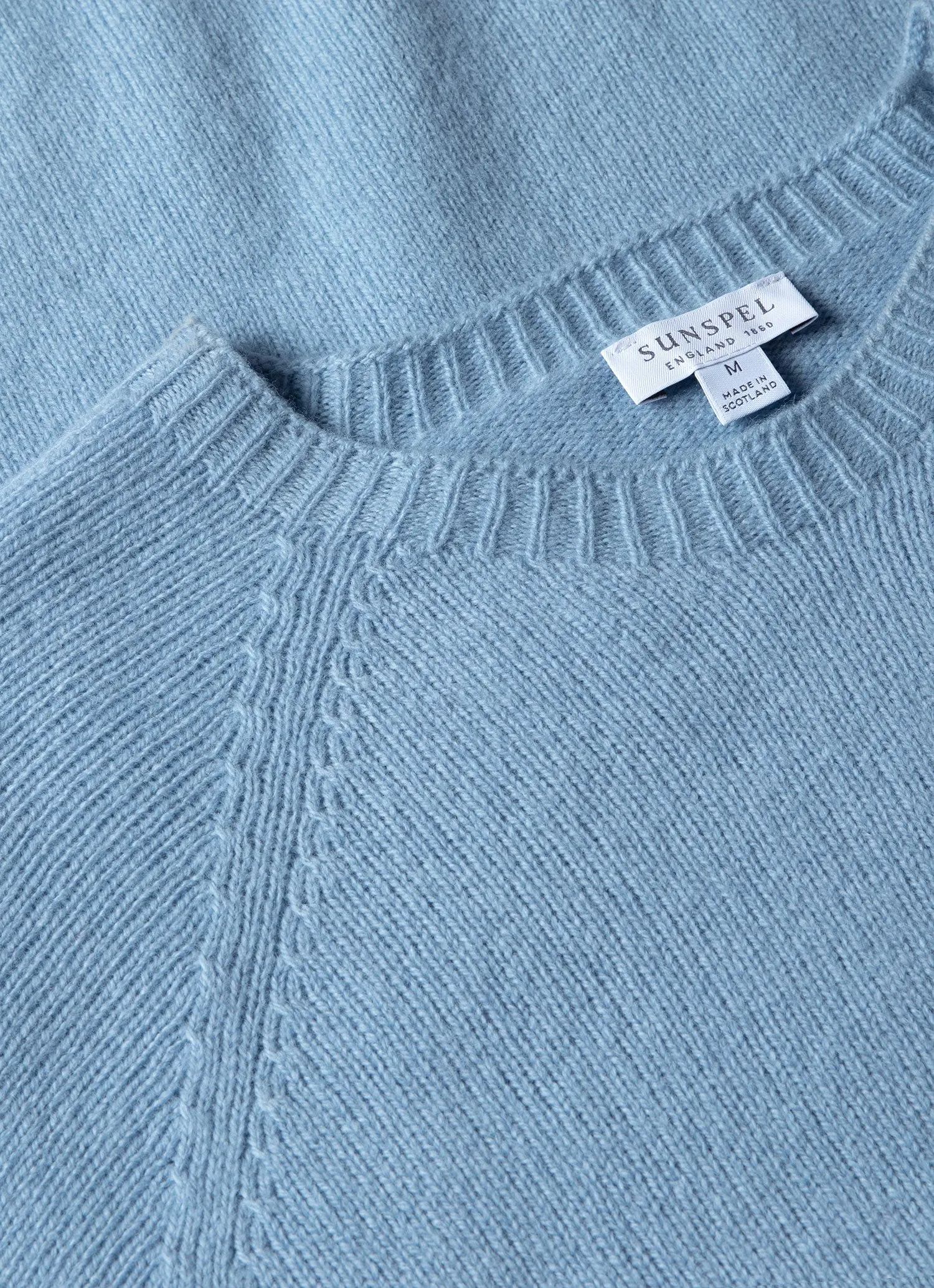 Men's Lambswool Crew Neck Jumper in Sky Blue