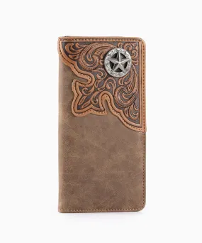 Montana West Embossed Star Concho Bifold Wallet