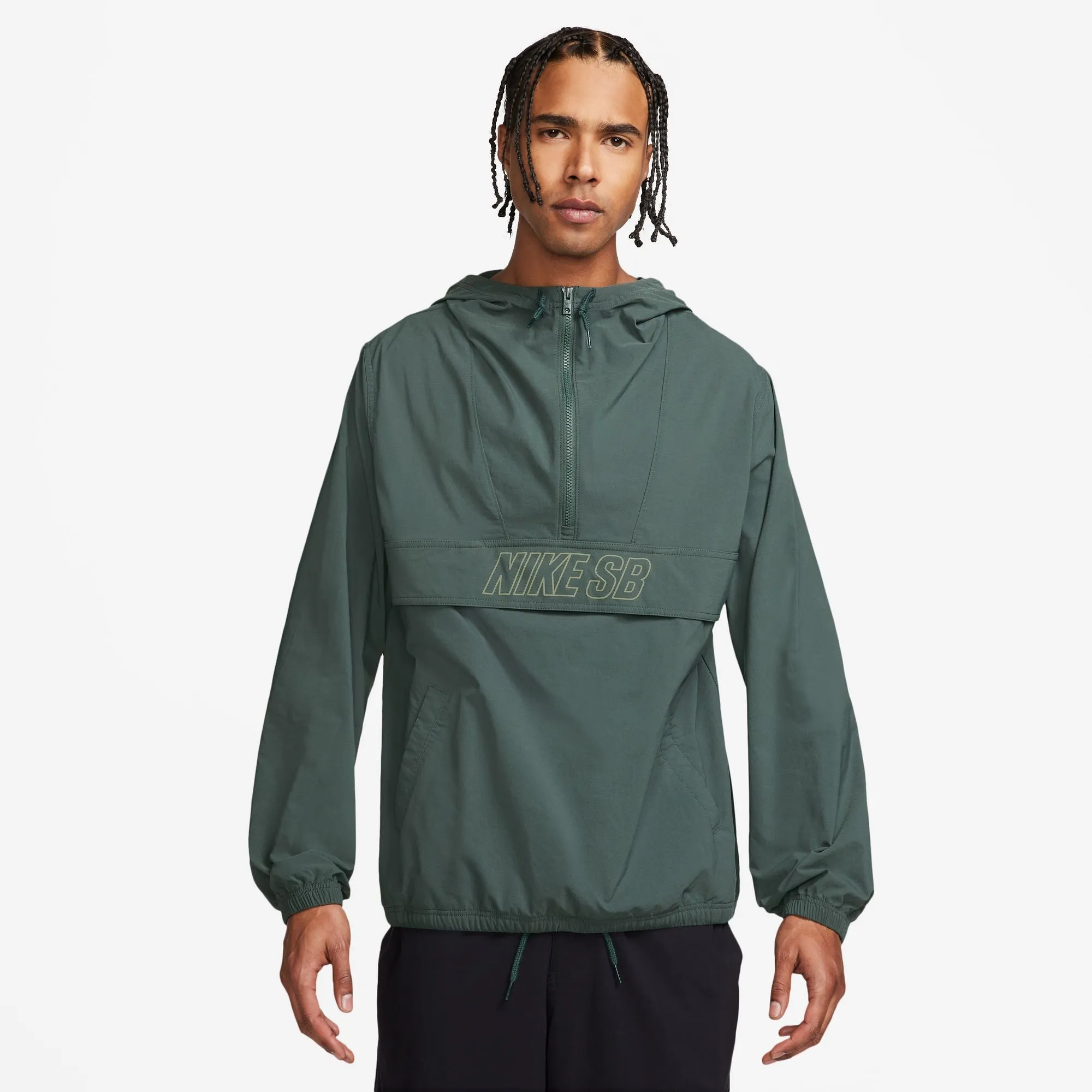 Nike SB Essentials DF Anorak Jacket - Vintage Green/Oil Green