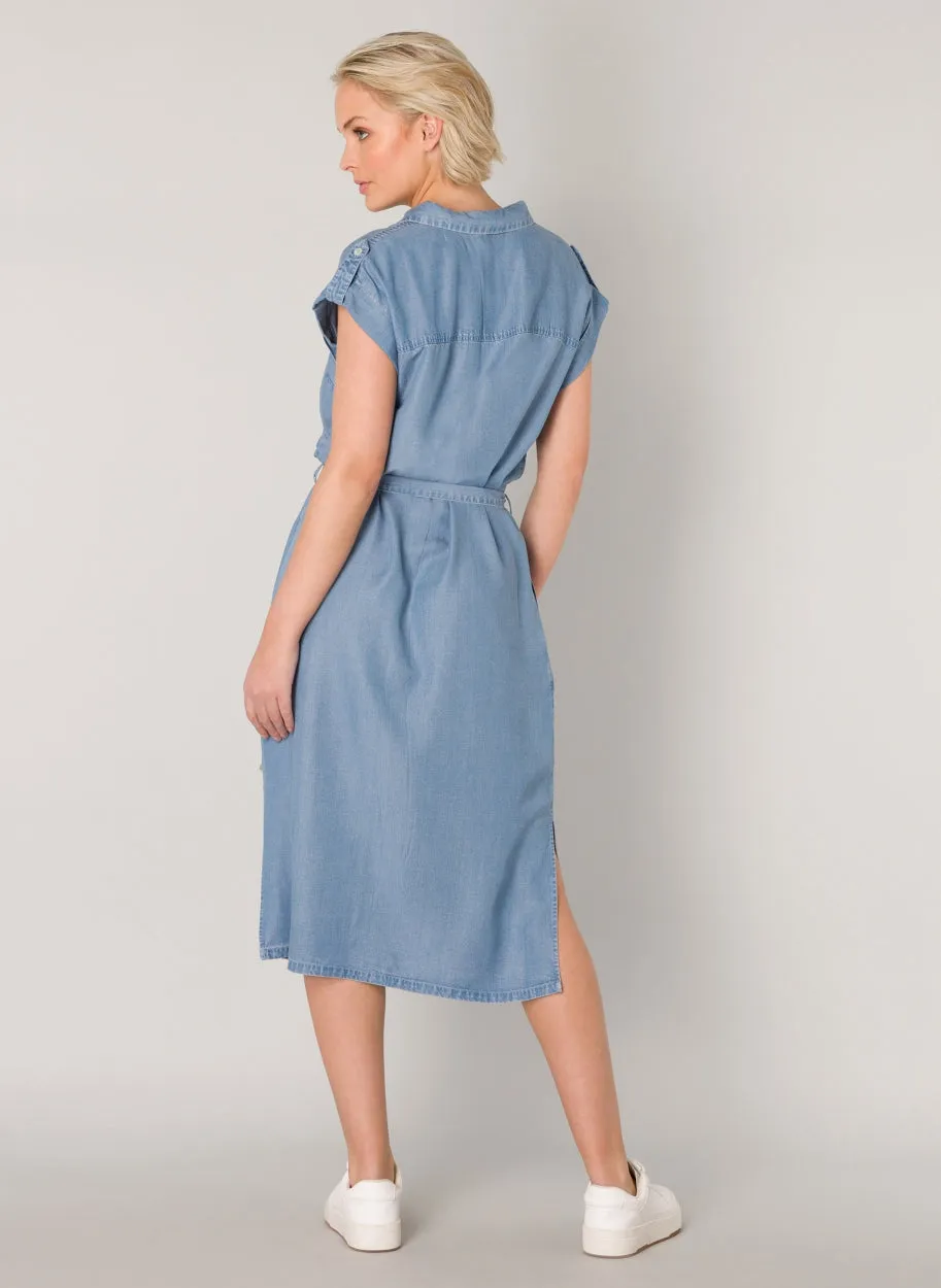 NOW 50% OFF: Yest Clothing Irem Dress in Light Denim