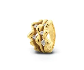 Organic Gold and Diamond Ring