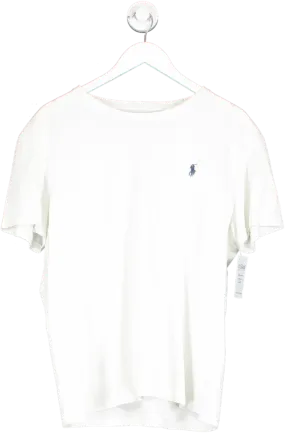 Polo Ralph Lauren White Cotton Regular Fit Logo T Shirt UK M