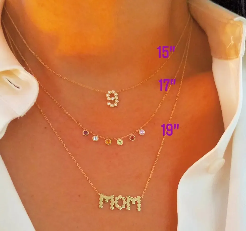 "6 Precious Initials" DSJ's Signature Meaningful Multi Gold Initial Necklace