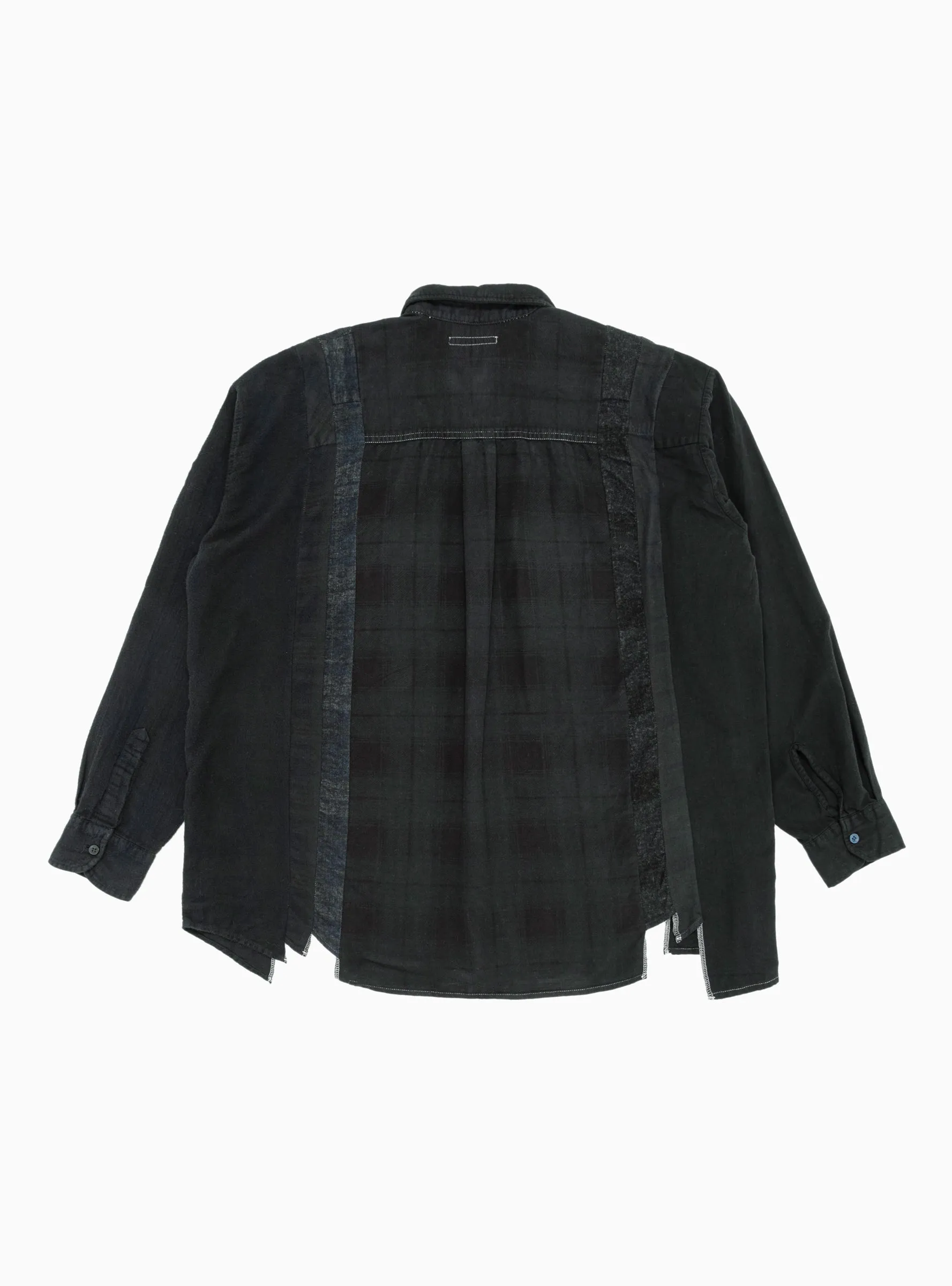 Rebuild 7 Cuts Flannel Shirt Black