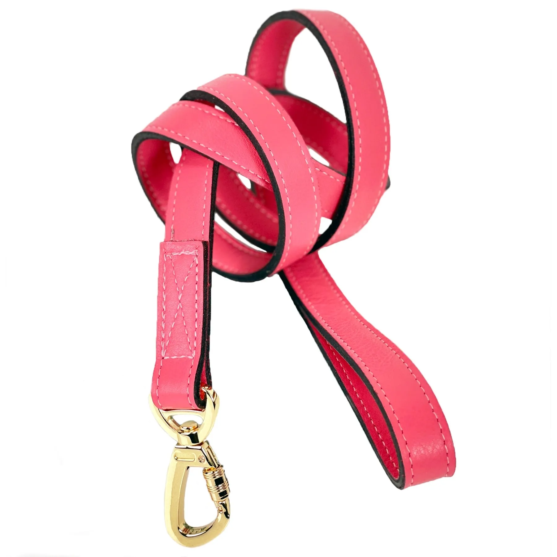 Regency Dog Leash in Petal Pink & Gold