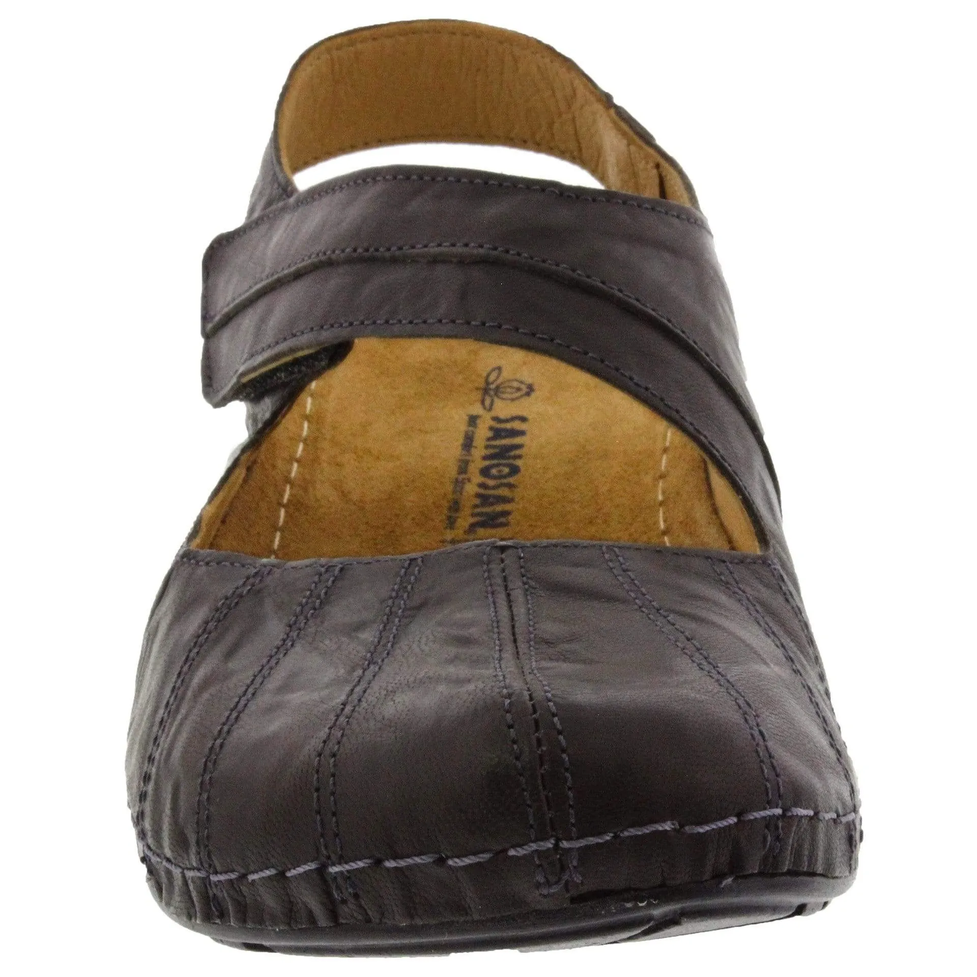 Sanosan Sheryl Clog in Crinkled Leather - CLOSEOUT