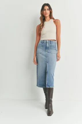 Sasha Denim Midi Skirt