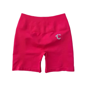 Scrunch Biker Shorts - Electric Crimson