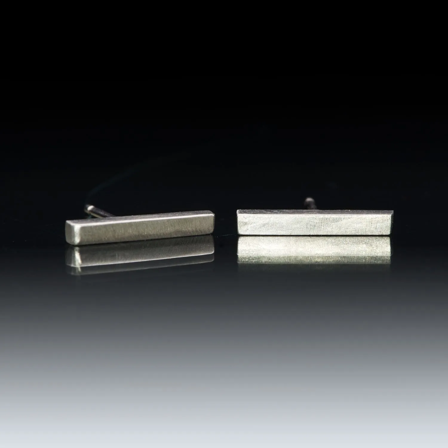 Simple Sterling Silver Bar Studs Earrings, Ready to Ship