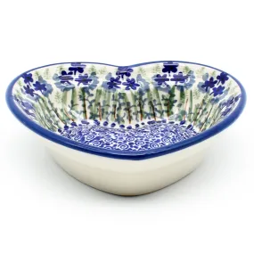 Sm Hanging Heart Dish in Alpine Blue