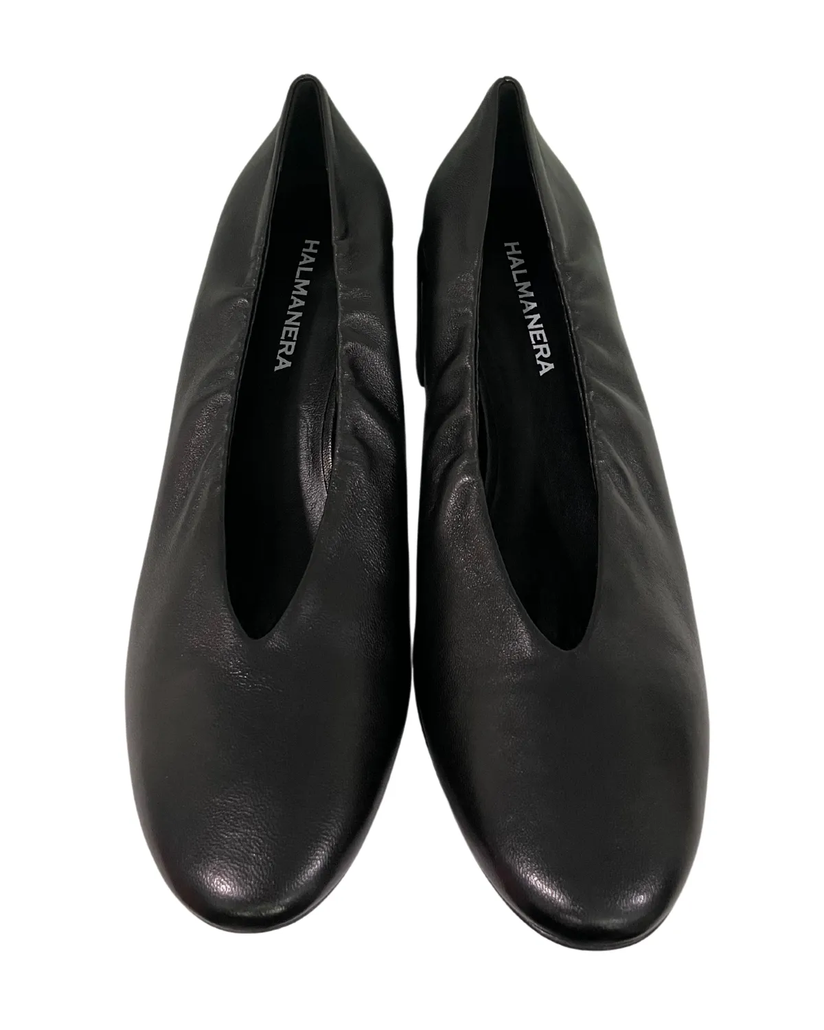 Stack Heel Round Toe Pump (Baron Black)