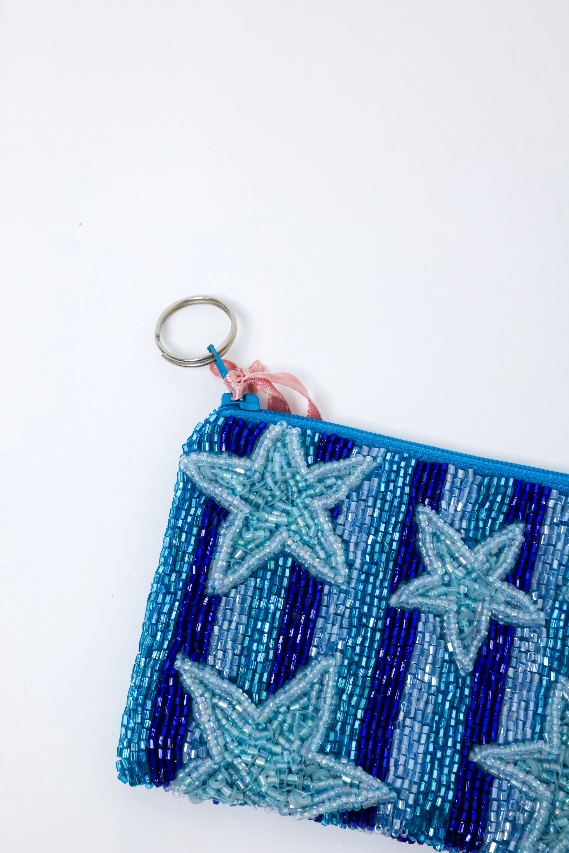 Stars Beaded Coin Purse