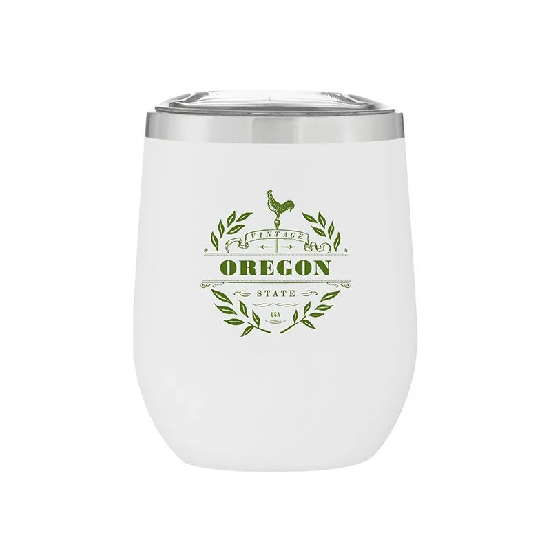 Stemless Stainless Steel Powder Coated Wine Cup Oregon Vintage