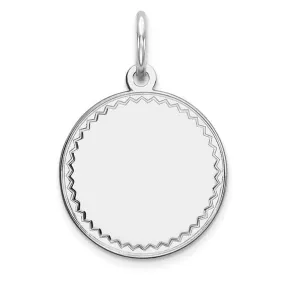 STERLING SILVER 13MM ROUND DISC CHARM