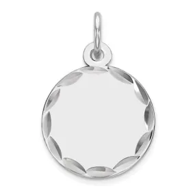 STERLING SILVER 13MM ROUND DISC CHARM