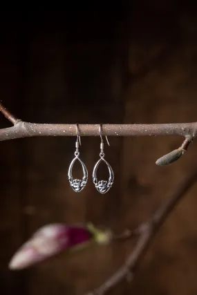 Teardrop Sterling Claddagh Earrings