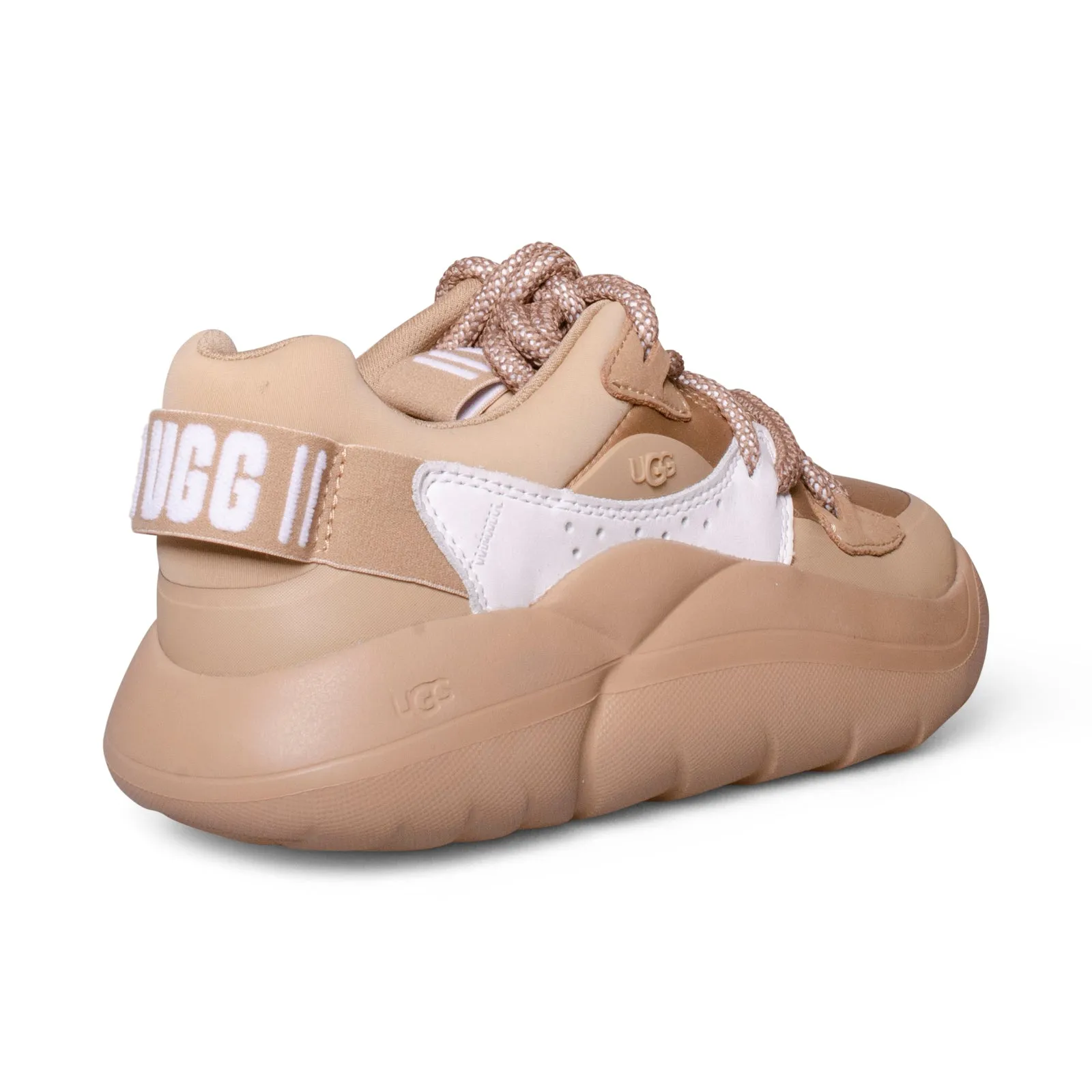 UGG La Cloud Lace Sand / White Sneakers - Women's