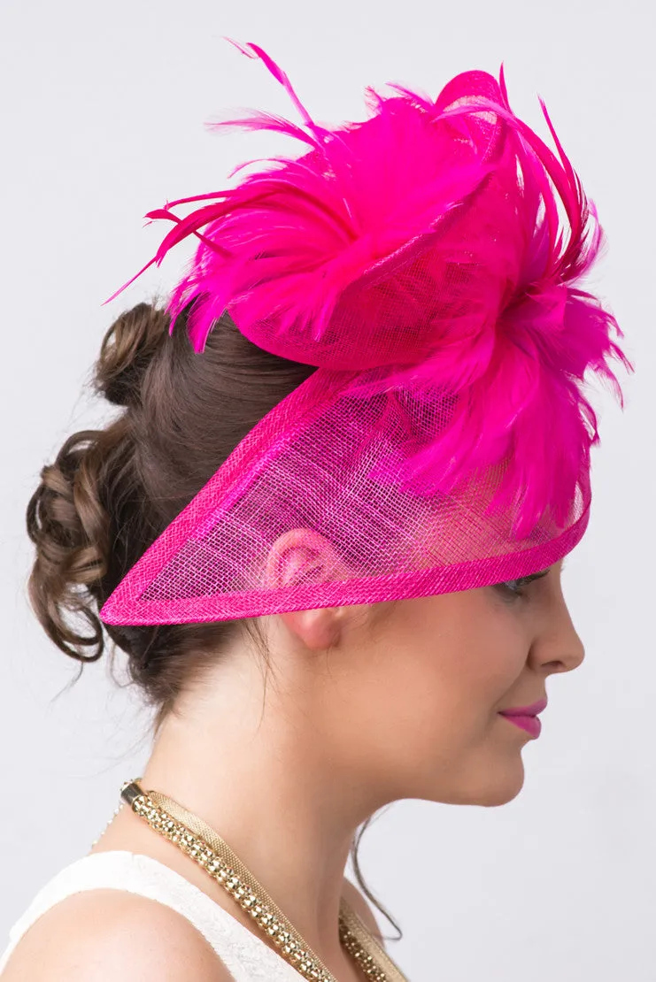 Victoria Fascinator - Fuchsia